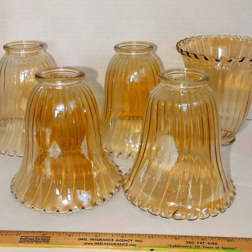 Iridescent glass Lamp shades